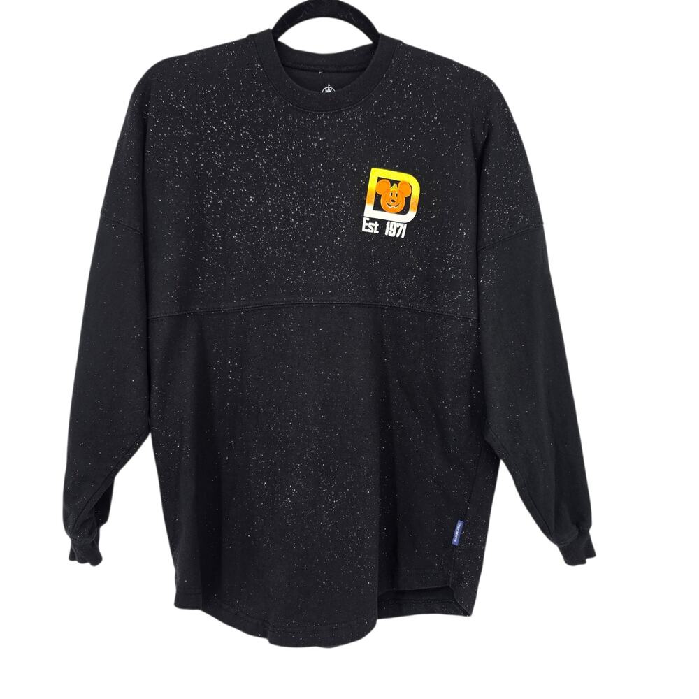 Walt Disney World Black Glitter Halloween Candy Corn Spirit Jersey Tee Size XS
